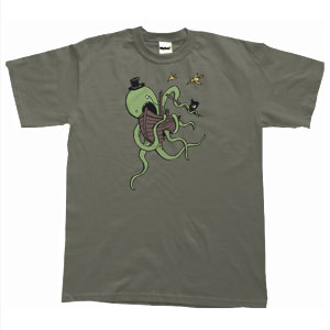 Birds Vs Octopus - T-Shirt